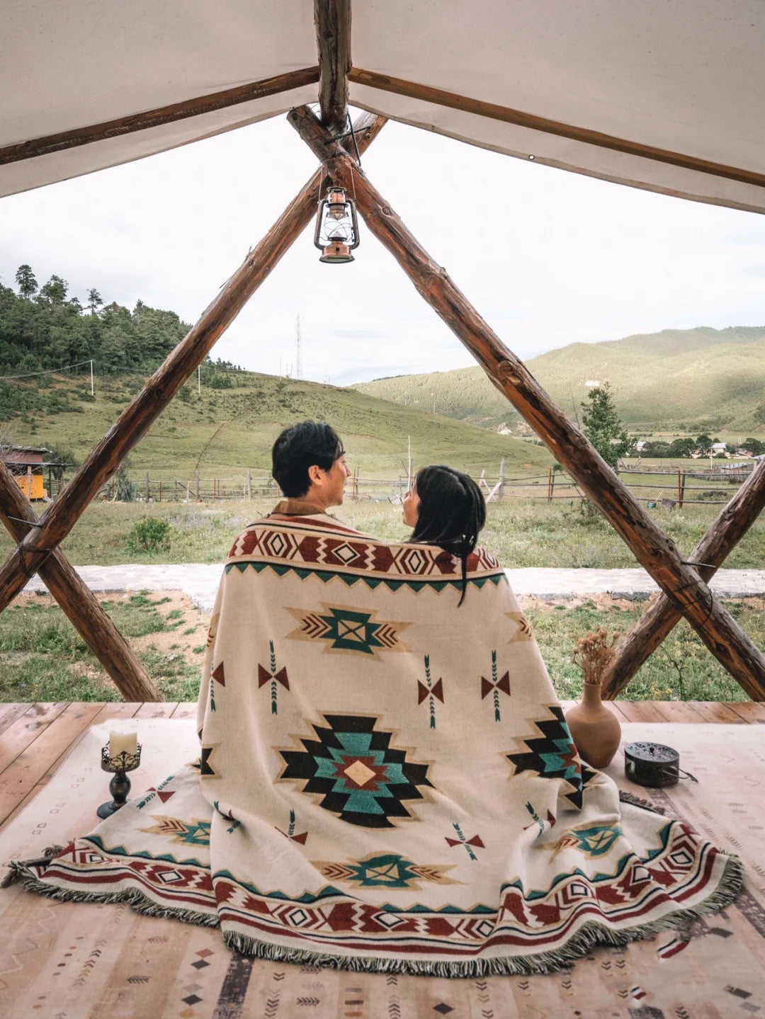 Picknick Freizeit Decke Stoff Boho Stil