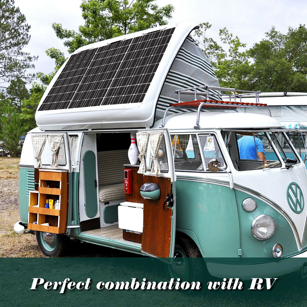 Solar Panels 400 Watts Flexible Waterproof Monocrystalline Solar Cell Panel Kit for Camping Home Car Off Grid 12Volt System