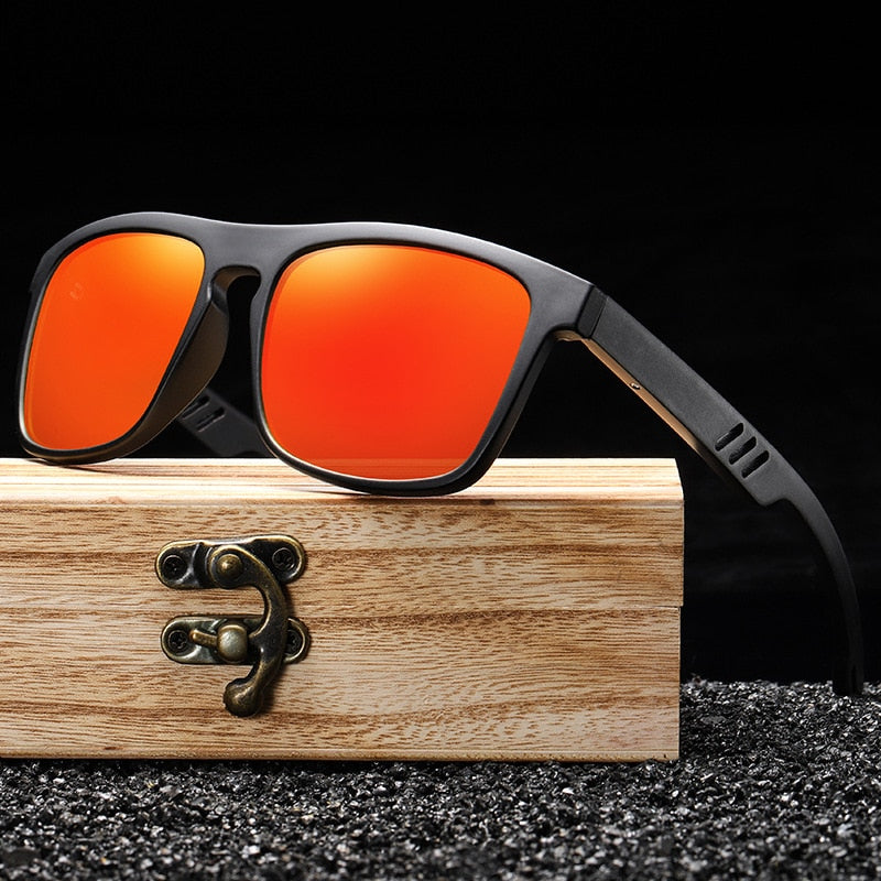 Stylische Holz Sonnenbrille