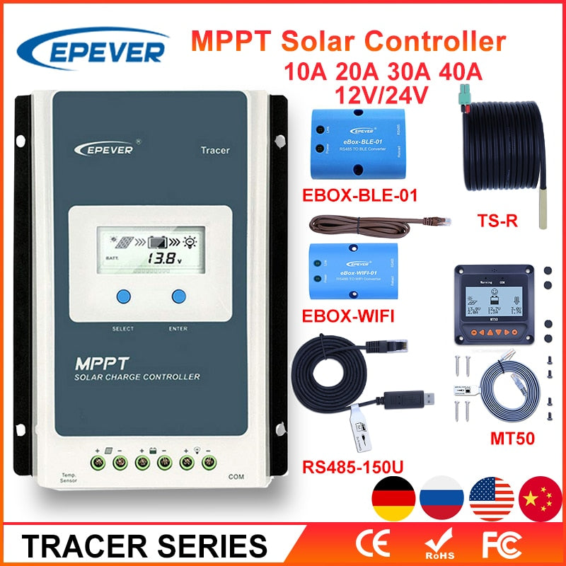 EPEVER Tracer Series MPPT 40A 30A 20A 10A Solar Laderegler