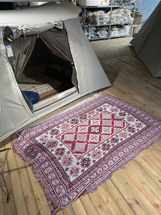 Anti-Slip Fabric Ethnic Line Blanket Boho