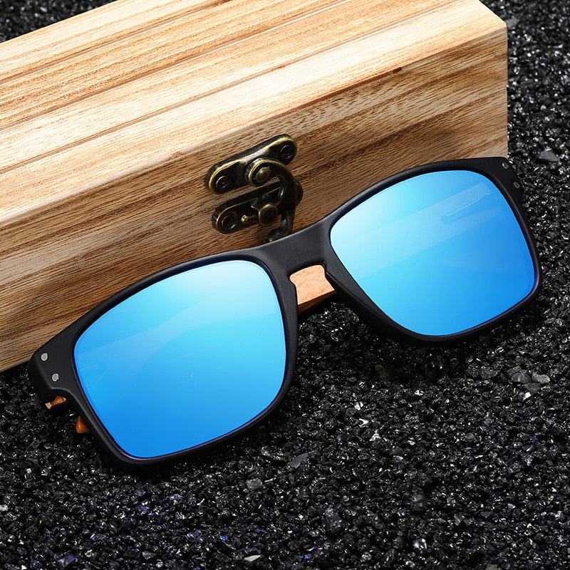 Stylische Holz Sonnenbrille