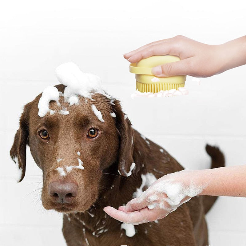 Silikon Massagebürste für Hunde