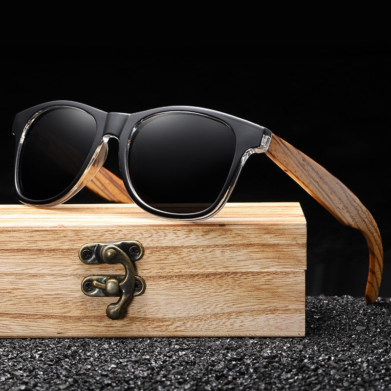 Stylische Holz Sonnenbrille